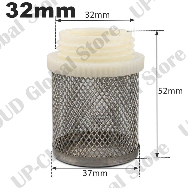 2 buc. Filtru inoxidabil 304 20/25/32/40/50/63mm Conector cu filet masculin Agricultură Grădină Irigare Pompă de apă pentru acvariu Filtru