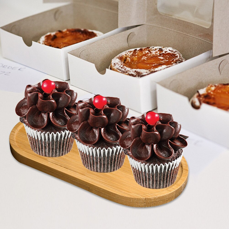 Правоъгълна овална чинийка от бамбукова дървесина Поднос за растения Мини поставка за саксии за растения Предпочитан поднос за саксии с обикновен дизайн Домашен балкон