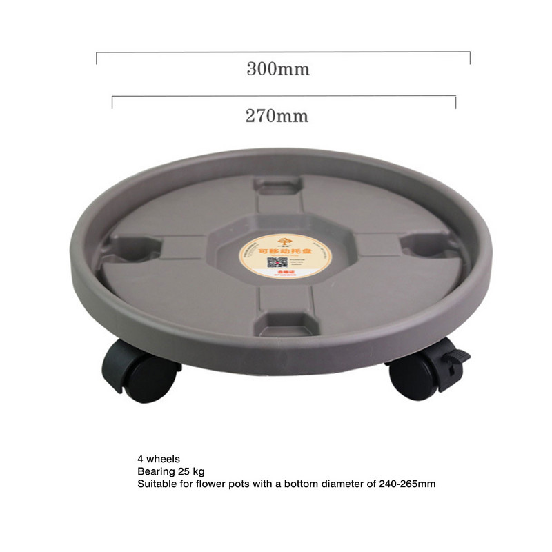 Plant Caddy Augalų lėkštė Vazonas Kilnojamų augalų stovas Padėklas gėlių vazonų padėklas Ratiniai augalai Vandens laikymo padėklų stovas gėlėms