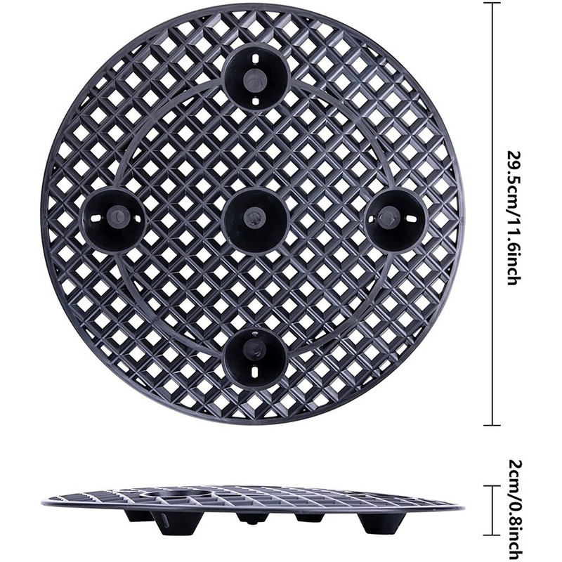 6 db növényszintű edénylift, 11,6 hüvelykes nagy teherbírású növényállványok, csészealj a rothadás és károk megelőzésére a teraszon és a fedélzeten