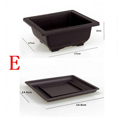 1 tk lillepoti imitatsioon, lilla liiv, lihav rõdu, ruudukujuline plastikpotid lille-bonsai kaussi taldrik.