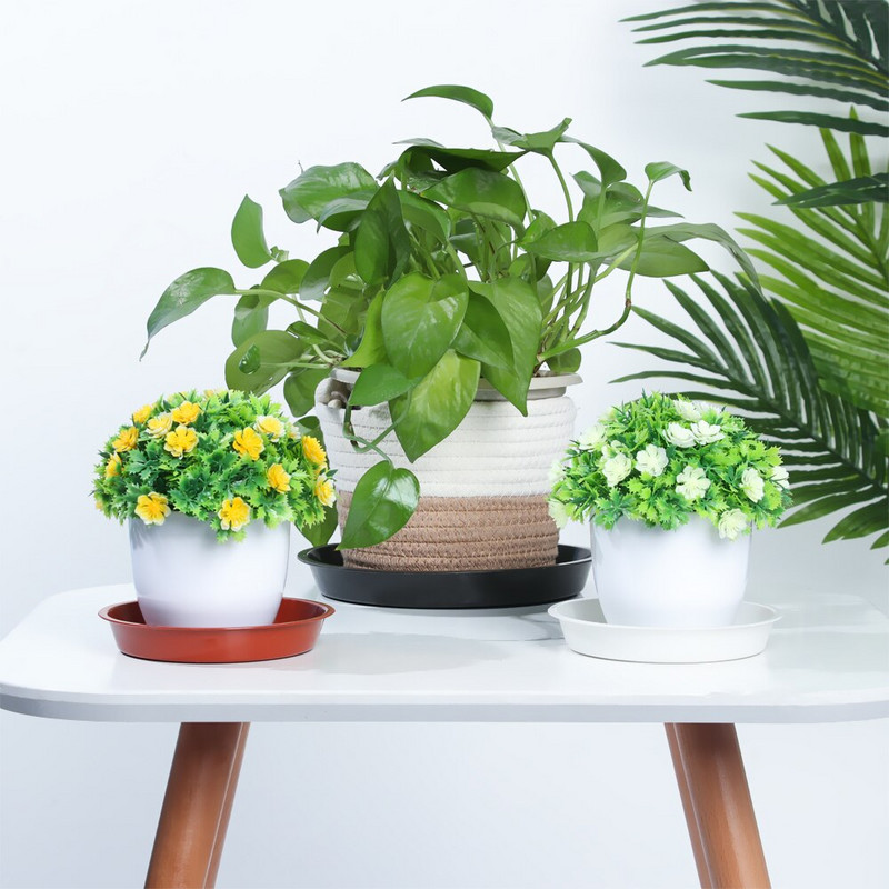 3 buc. farfurii rotunde pentru plante de 4/6/7/8/10 inch, tăvi pentru picurare, farfurii din plastic, durabile, pentru interior, în aer liber, ghiveci de flori pentru casă, pentru grădină.