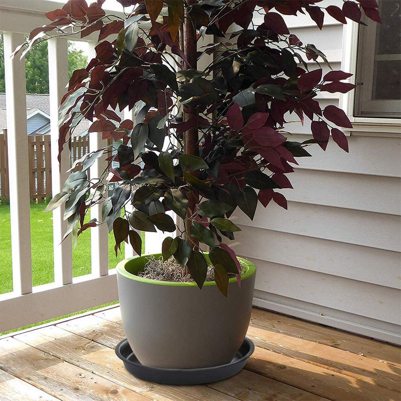 3 buc. farfurii rotunde pentru plante de 4/6/7/8/10 inch, tăvi pentru picurare, farfurii din plastic, durabile, pentru interior, în aer liber, ghiveci de flori pentru casă, pentru grădină.