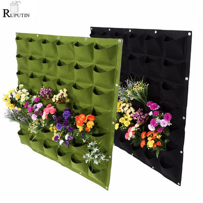 18/36/49 Pockets Hanging Green Grow Bag Planter Vertical Garden Vegetable Living Garden Bag Planter Growing bags Flowers Supply