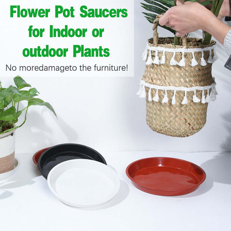 3 buc farfurioare pentru plante 4/6/7/8/10 inch tăvi pentru picurare tavă din plastic farfurii pentru interior exterior ghiveci rotund