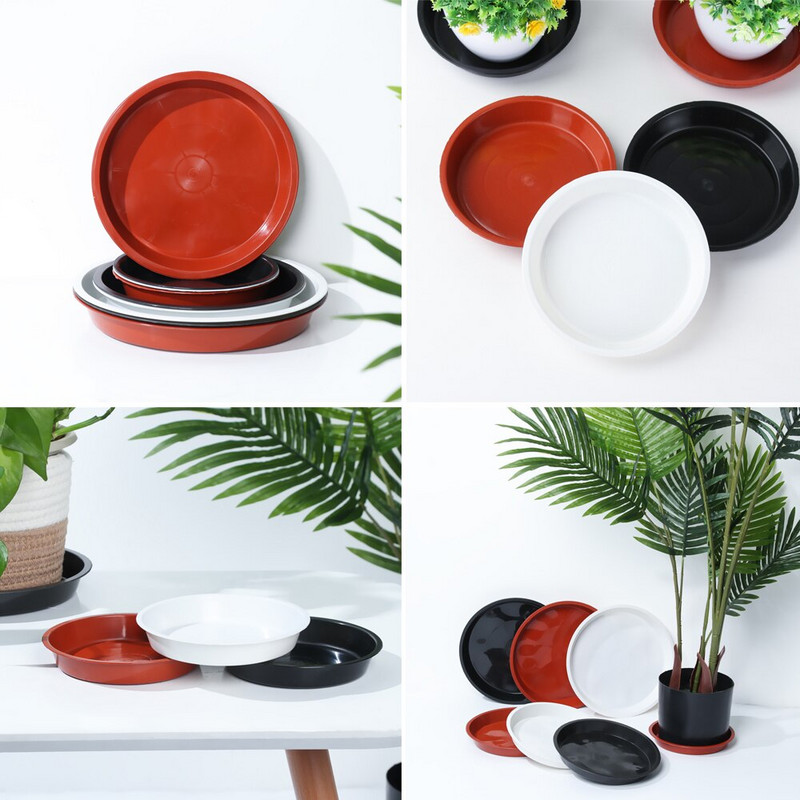 3 buc farfurioare pentru plante 4/6/7/8/10 inch tăvi pentru picurare tavă din plastic farfurii pentru interior exterior ghiveci rotund