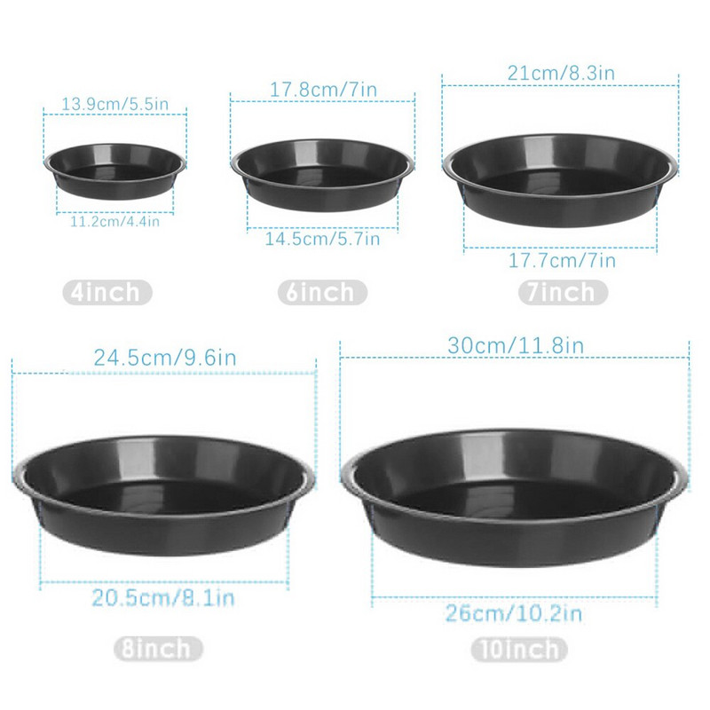 2 buc 4/6/7/8/10 inch farfurioară rotundă din plastic pentru plante, tăvi pentru picurare, farfurii de bază, durabile, pentru interior, în aer liber, acasă, grădină, pentru ghiveci