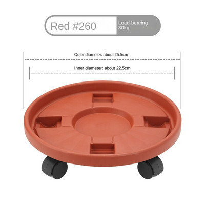 Mobilna baza pladnja za teglice za cvijeće Univerzalni kotač s kotačićem Disk za cvijeće Koloturnica za vuču Bijela plastika Skriveni nevidljivi kotač