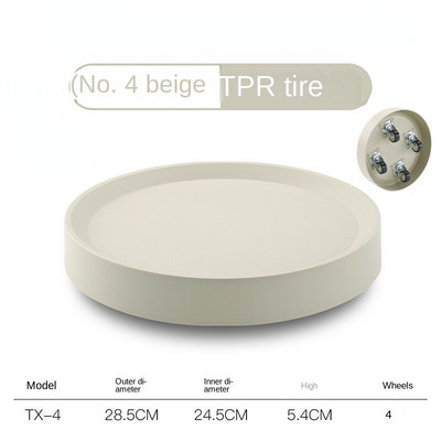 Mobilna baza pladnja za teglice za cvijeće Univerzalni kotač s kotačićem Disk za cvijeće Koloturnica za vuču Bijela plastika Skriveni nevidljivi kotač