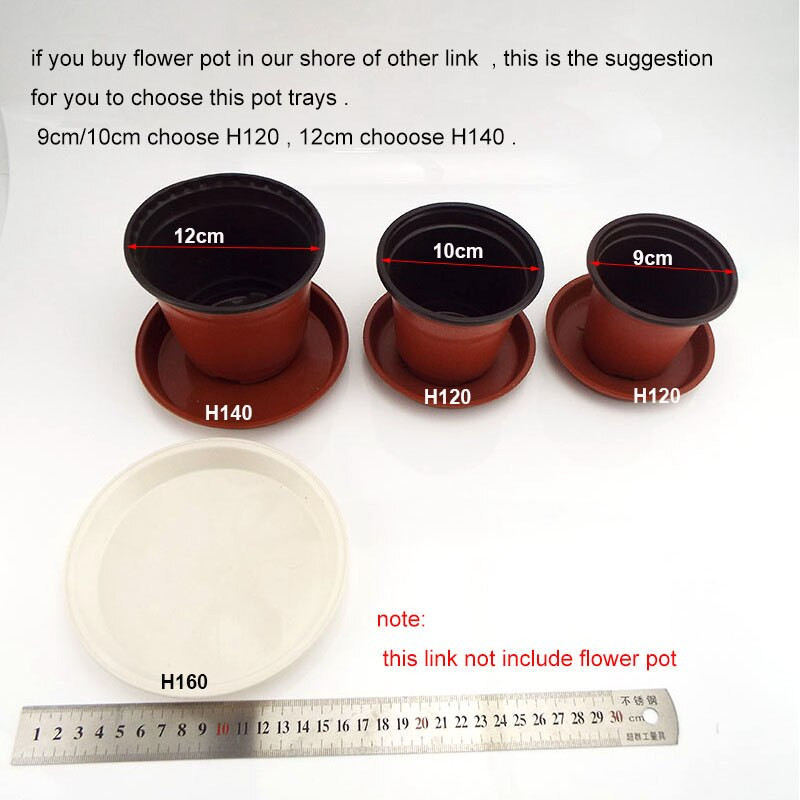 10 buc ghivece din plastic pentru flori Tavă de grădină Ghiveci rotunde Farfurii tăvi pentru suport de bază Farfurie pentru interior în aer liber Accesorii de grădinărit pentru casă