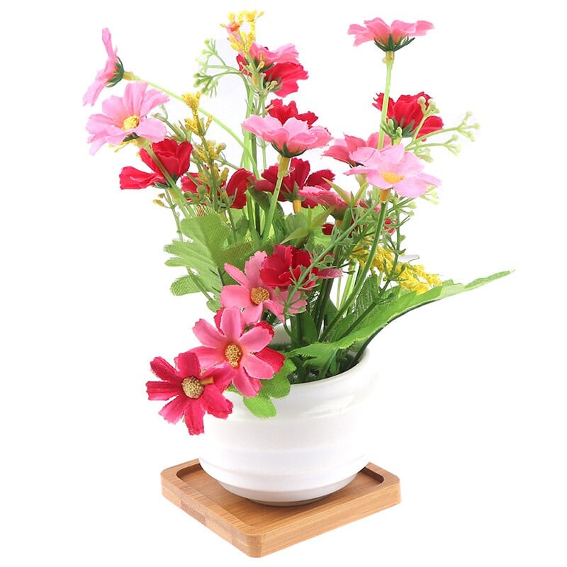 Bambuko apvalios kvadratinės lėkštės sukulentams vazonai padėklai Pagrindas Stovas Sodo dekoras Namų apdaila Amatai Natūralus bambukas