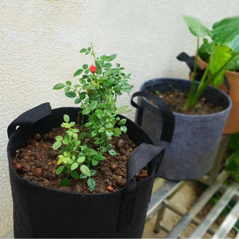 2022 2/3/5/7/10 галона чанта за отглеждане на растения с дръжка Саксия за семена от плат за цветя и зеленчуци Екологично чисти вентилационни градински инструменти