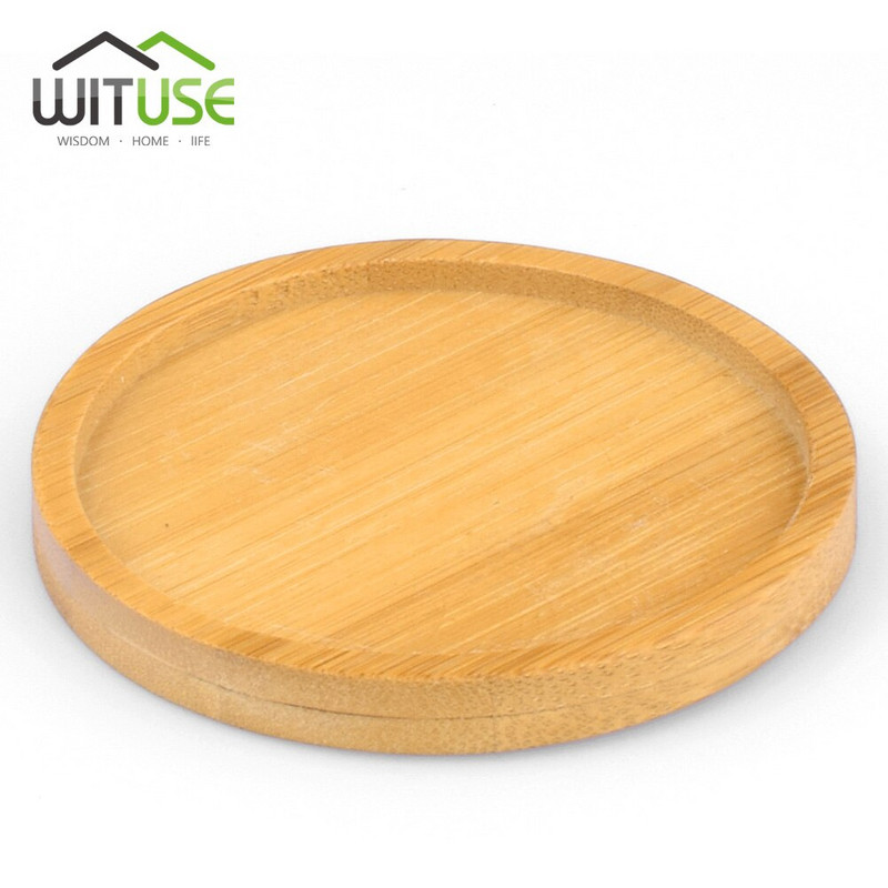 Boluri pătrate rotunde din bambus WITUSE Farfurii pentru suculente Ghivece Tăvi Stander de bază Decor de grădină Decorare pentru casă Artizanat 12 tipuri Vanzare