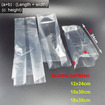 3 размера PVC торбичка за отглеждане на гъби Субстрат Високотемпературен предварително запечатващ се градински консумативи Торби за отглеждане на засаждане Инструмент