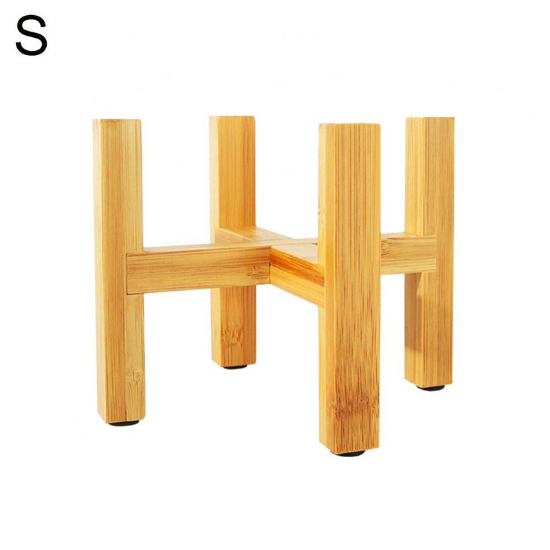 Nuimamas medinis gėlių vazonas Bonsai stovo laikiklis Namų sodas Vidinis balkonas Namų gėlių vazonų stendas Augalų stovo lentyna