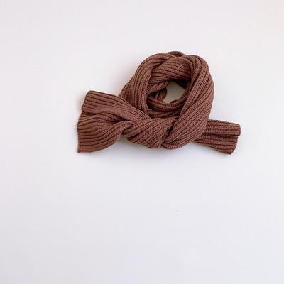 Eșarfă pentru copii de culoare uni pentru băieți și fete din tricot fin