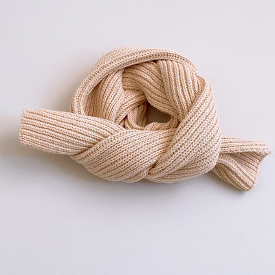 Eșarfă pentru copii de culoare uni pentru băieți și fete din tricot fin