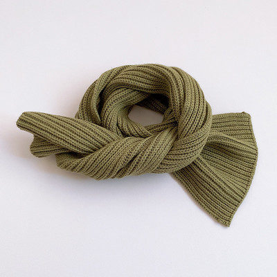 Eșarfă pentru copii de culoare uni pentru băieți și fete din tricot fin