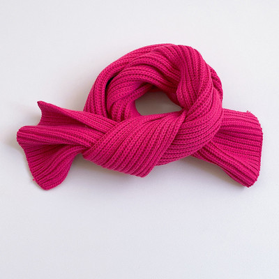 Eșarfă pentru copii de culoare uni pentru băieți și fete din tricot fin