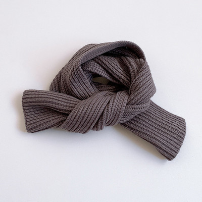 Eșarfă pentru copii de culoare uni pentru băieți și fete din tricot fin