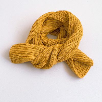 Eșarfă pentru copii de culoare uni pentru băieți și fete din tricot fin