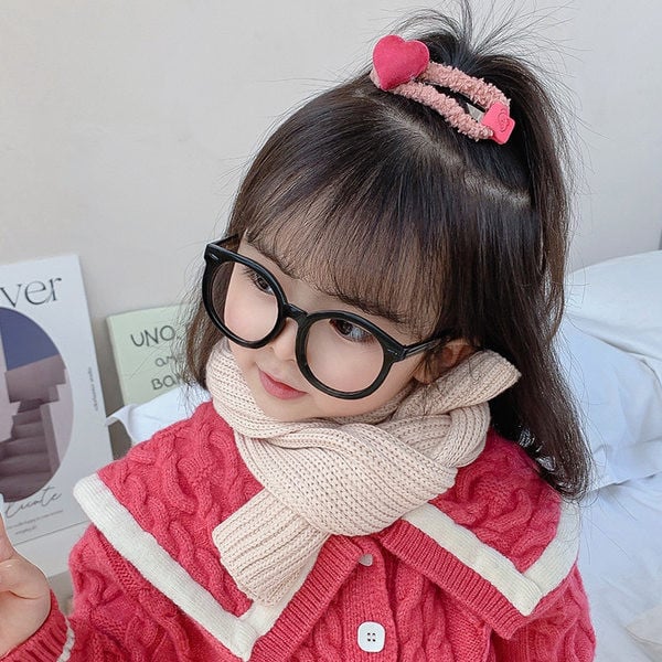 Eșarfă pentru copii de culoare uni pentru băieți și fete din tricot fin