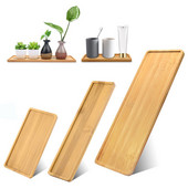 Ovális alakú bambusz fa csészealj növényi tálca mini növény virágcserép állvány Favorite zamatos edénytálca Egyszerű, elegáns design otthoni erkély