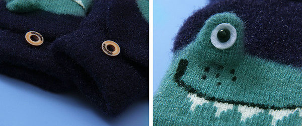 Megztos aplikacinės rankovės berniukams ir mergaitėms