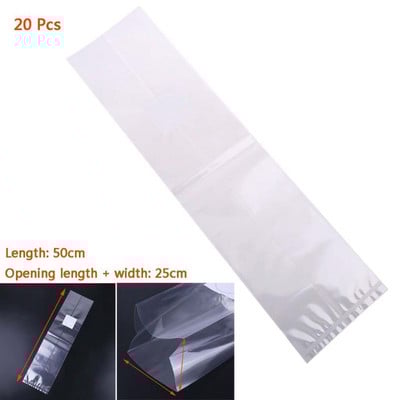 20 bucăți 6 dimensiuni saci de creștere a ciupercilor sac de plantare de grădină din plastic la temperatură înaltă K1MF