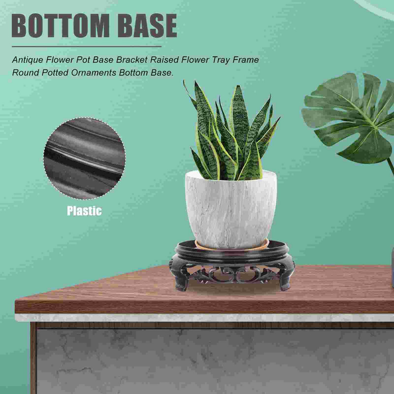5 bucăți baze de ghivece de flori Tăvi din plastic pentru ghivece de flori Suport de depozitare pentru artă Baza de afișare pentru plante în ghiveci pentru balconul de acasă