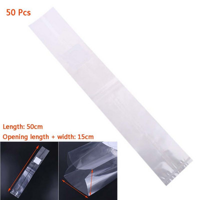 50 vnt 6 dydžių grybų auginimo maišeliai aukštos temperatūros plastikiniai sodo sodinimo maišeliai, išleidžiami