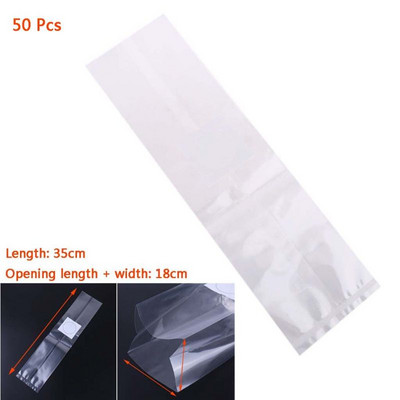 50 vnt 6 dydžių grybų auginimo maišeliai aukštos temperatūros plastikiniai sodo sodinimo maišeliai, išleidžiami