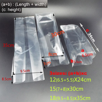 3 размера PVC торбичка за отглеждане на гъби Субстрат Високотемпературен предварително запечатващ се градински консумативи Торби за отглеждане на засаждане Инструмент