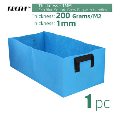 RBCFHI 6 szín 6 méret 1 mm vastagságú négyzet alakú szövet növesztő táskák gazdaságos cserepek fogantyúkkal Kerti ültető edények virágokhoz