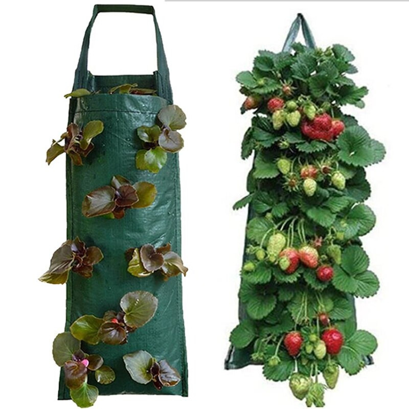 Új többportos termesztő táskák eper burgonya függő ültető cserepekhez Gyümölcs zöldség tasak Kerti kellékek virágcserép