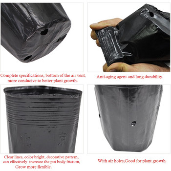 5-100 τεμ. 16 μεγεθών Πλαστικό μιας χρήσης Φύτευσης Γλάστρα Διατροφής Μπολ Σπορόφυτο Κύπελλο Μαύρο κουτί σπορόφυτου Home Garden Grow Bag