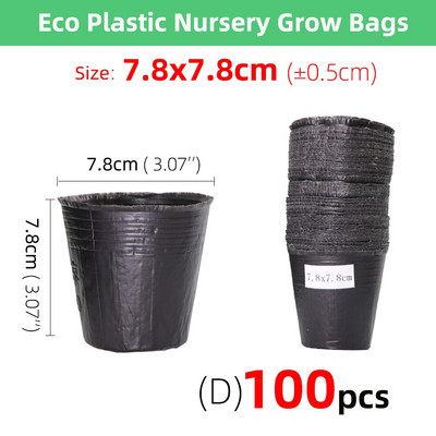 5-100 buc 16 dimensiuni, de unică folosință, ghiveci de plantare din plastic, bol de nutriție, cutie pentru răsaduri, cutie neagră pentru răsaduri, saci de cultivare pentru grădină.