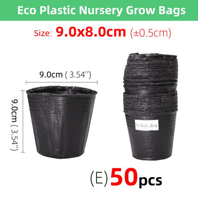 5-100 buc 16 dimensiuni, de unică folosință, ghiveci de plantare din plastic, bol de nutriție, cutie pentru răsaduri, cutie neagră pentru răsaduri, saci de cultivare pentru grădină.