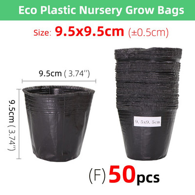 5-100 buc 16 dimensiuni, de unică folosință, ghiveci de plantare din plastic, bol de nutriție, cutie pentru răsaduri, cutie neagră pentru răsaduri, saci de cultivare pentru grădină.