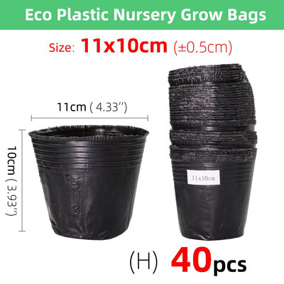 5-100 buc 16 dimensiuni, de unică folosință, ghiveci de plantare din plastic, bol de nutriție, cutie pentru răsaduri, cutie neagră pentru răsaduri, saci de cultivare pentru grădină.