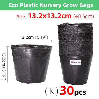 5-100 buc 16 dimensiuni, de unică folosință, ghiveci de plantare din plastic, bol de nutriție, cutie pentru răsaduri, cutie neagră pentru răsaduri, saci de cultivare pentru grădină.