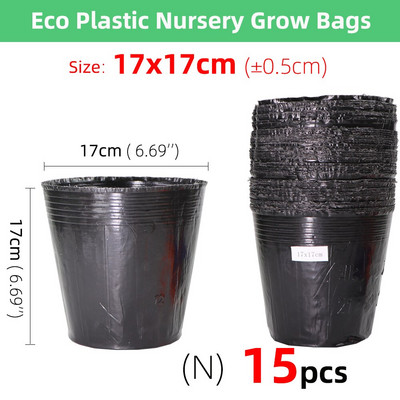 5-100 buc 16 dimensiuni, de unică folosință, ghiveci de plantare din plastic, bol de nutriție, cutie pentru răsaduri, cutie neagră pentru răsaduri, saci de cultivare pentru grădină.
