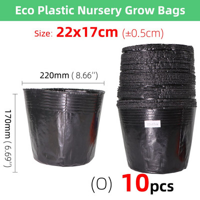 5-100 buc 16 dimensiuni, de unică folosință, ghiveci de plantare din plastic, bol de nutriție, cutie pentru răsaduri, cutie neagră pentru răsaduri, saci de cultivare pentru grădină.