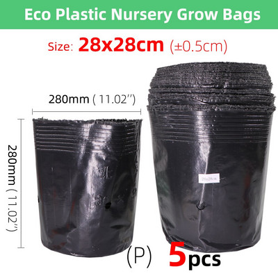 5-100 buc 16 dimensiuni, de unică folosință, ghiveci de plantare din plastic, bol de nutriție, cutie pentru răsaduri, cutie neagră pentru răsaduri, saci de cultivare pentru grădină.