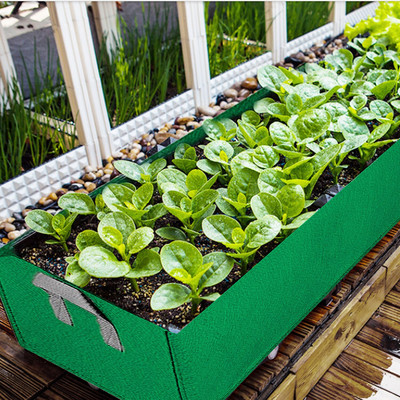 Behogar Rectangle Planting Grow Bags Μη υφασμένα Φύτευση Γλάστρες κήπου Δοχείο φυτευτή με λαβή για φυτευτές λουλουδιών δέντρων με βότανα