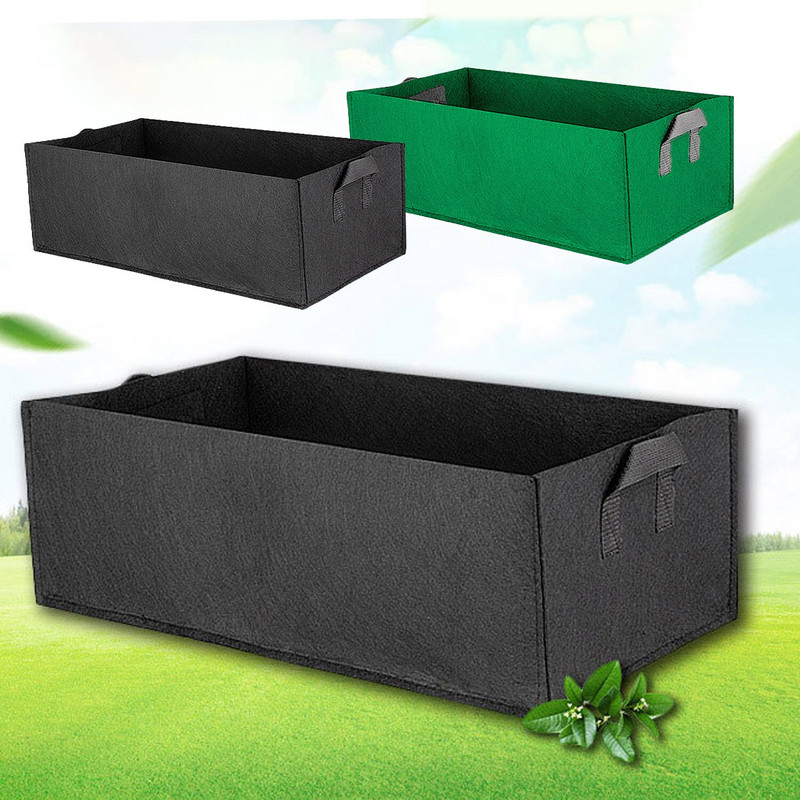 Saci de cultivare pentru plantare dreptunghiulară Behogar, ghivece de grădină, cu mâner pentru jardiniere de flori pentru copac