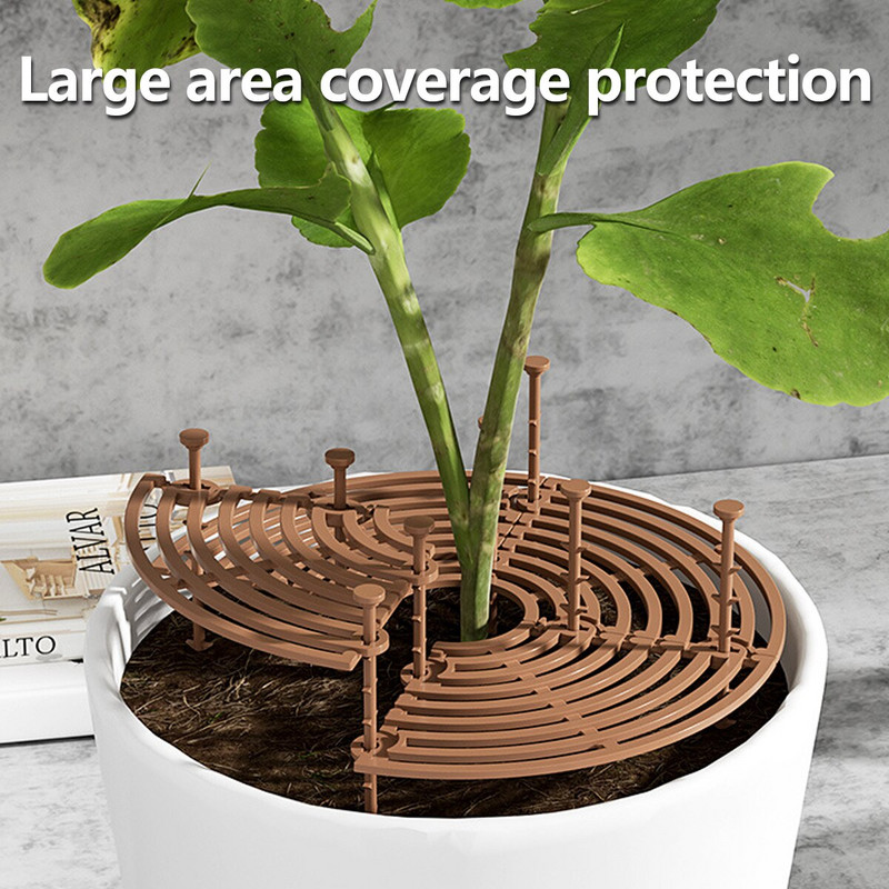 Capac pentru ghiveci de 7,5 inchi Protector pentru ghivece de plante Protector de grilă pentru ghiveci din plastic pentru plante Rezidentii de grădină robuste și durabile Capac de protecție a solului