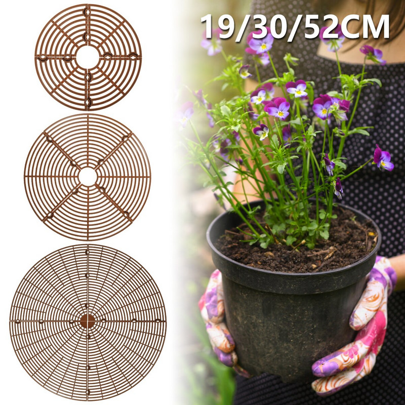 Capac pentru ghiveci de 7,5 inchi Protector pentru ghivece de plante Protector de grilă pentru ghiveci din plastic pentru plante Rezidentii de grădină robuste și durabile Capac de protecție a solului