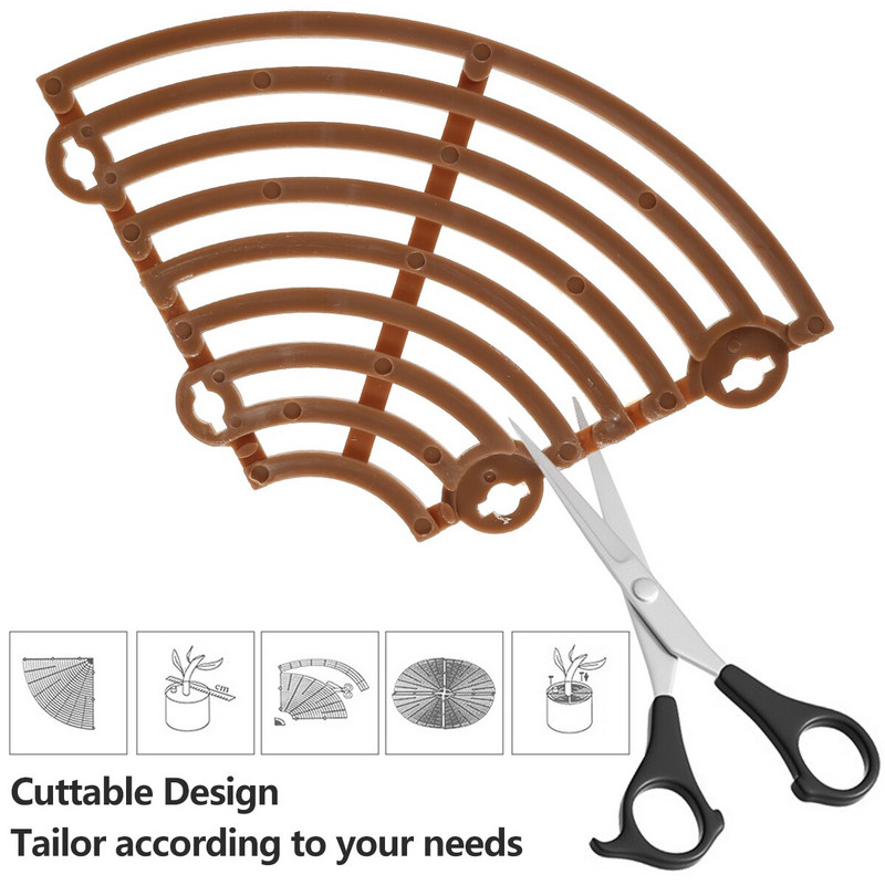 Capac pentru ghiveci de 7,5 inchi Protector pentru ghivece de plante Protector de grilă pentru ghiveci din plastic pentru plante Rezidentii de grădină robuste și durabile Capac de protecție a solului