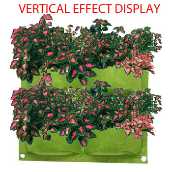 1-6 джоба Зелени чанти за отглеждане Вертикални напречни стени Висящи торби за засаждане Плантатор Градински зеленчуци Чанта за жива градина Домашни консумативи